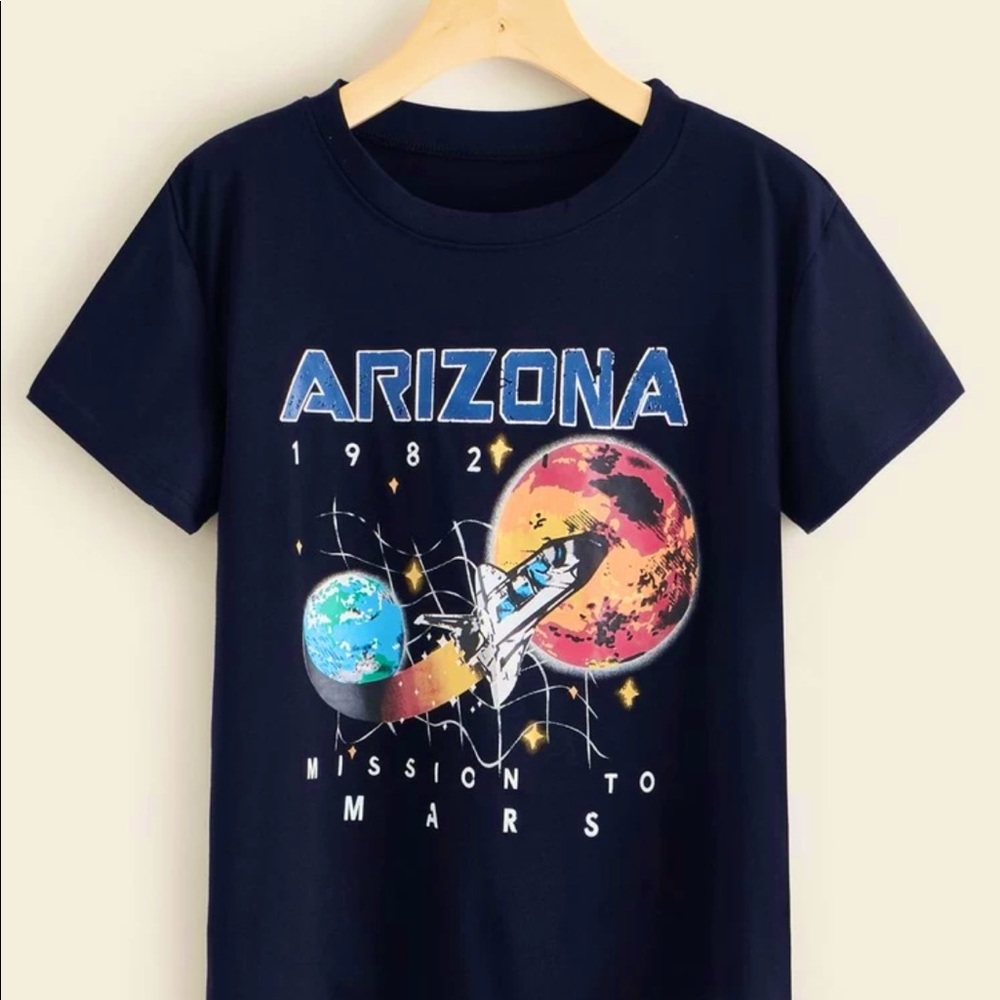 Rocket & Letter Graphic Tee